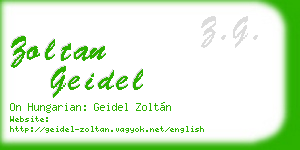 zoltan geidel business card